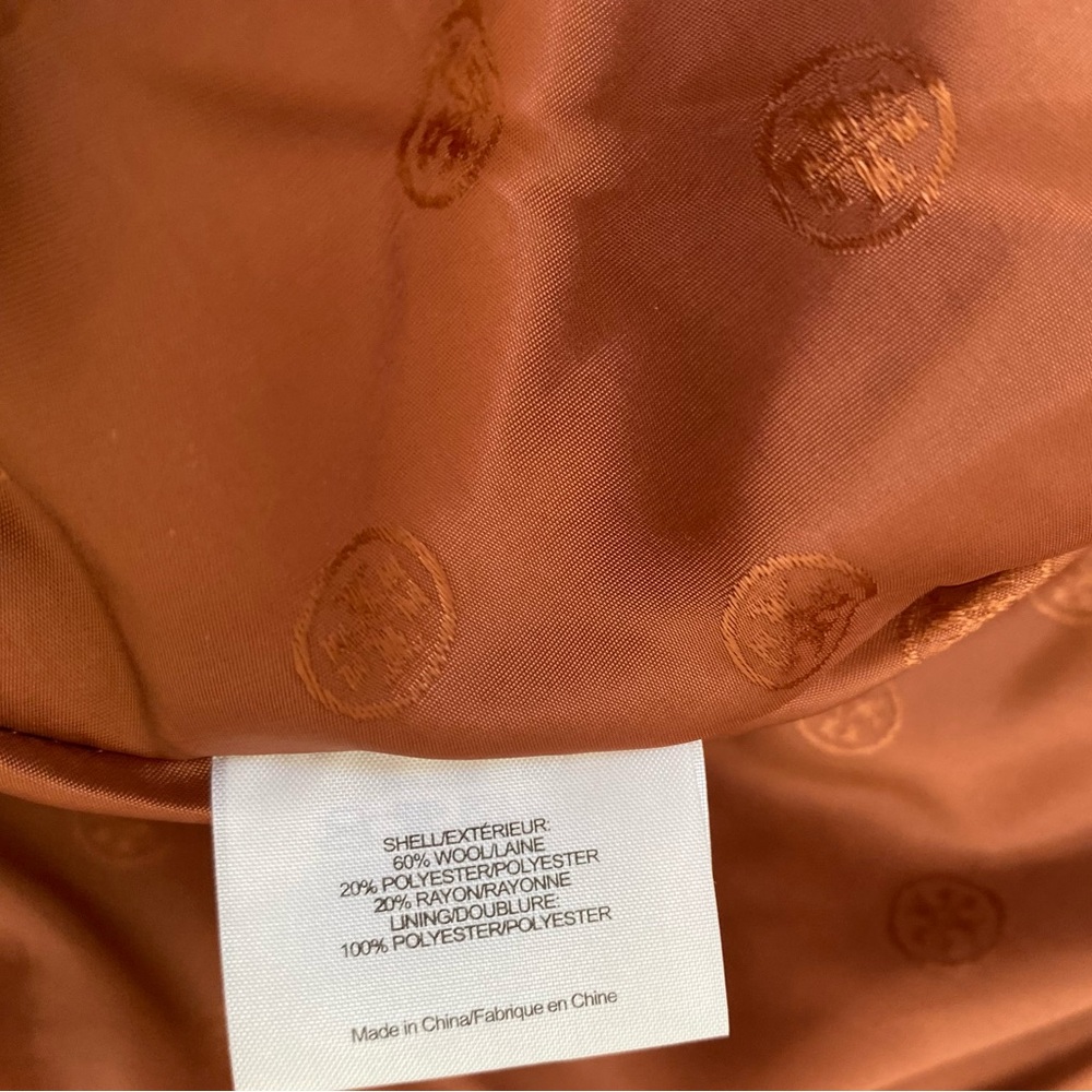 Tory Burch Brown, Tan & Cream Plaid Wool Blend Skirt - Picture 8 of 8